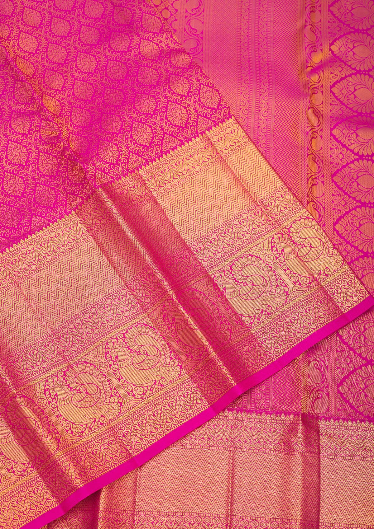 Purple Zariwork Pure Silk Saree-Koskii