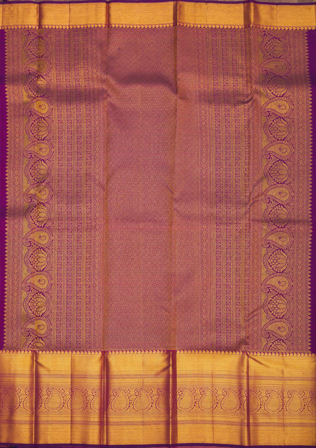 Purple Zariwork Pure Silk Saree-Koskii