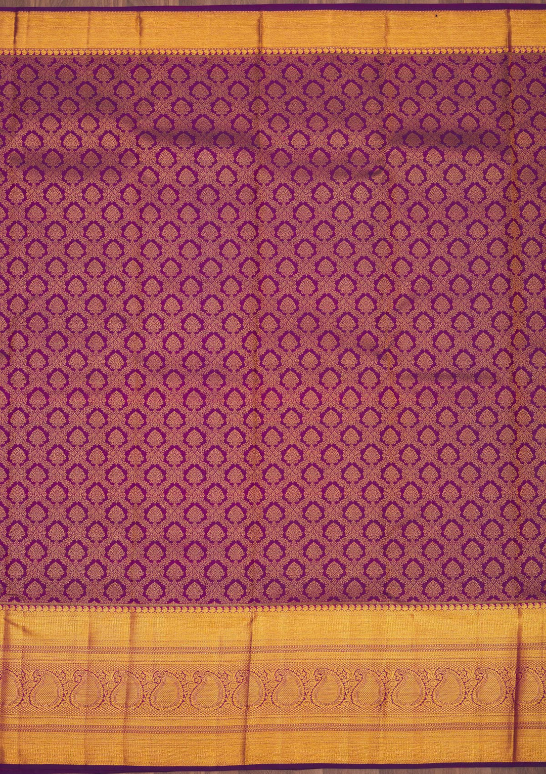 Purple Zariwork Pure Silk Saree-Koskii