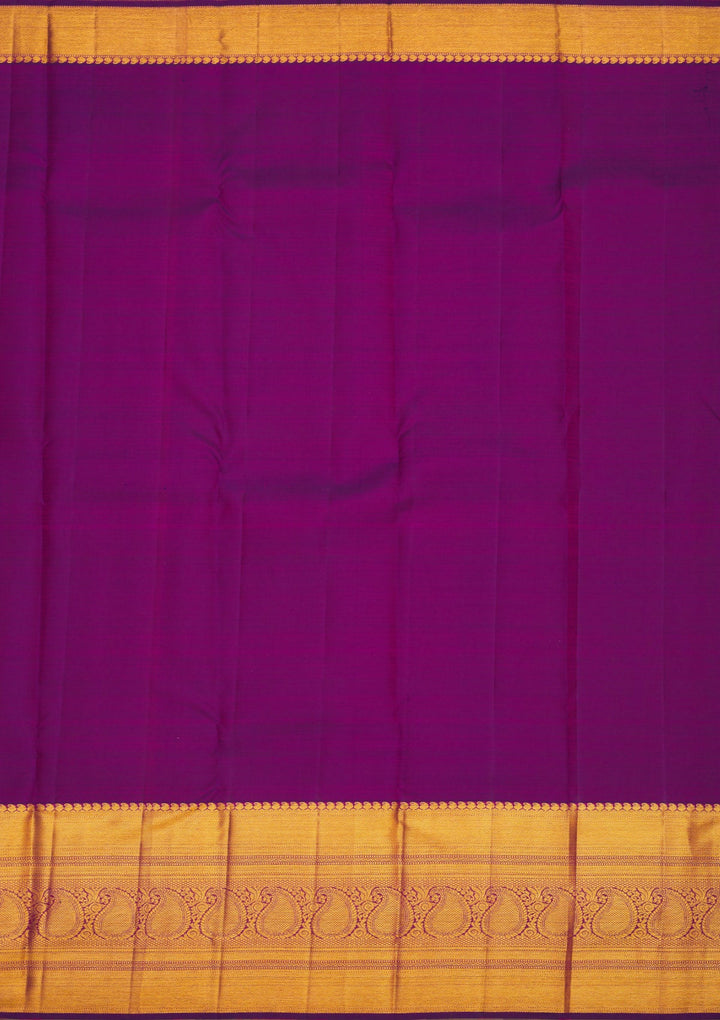 Purple Zariwork Pure Silk Saree-Koskii