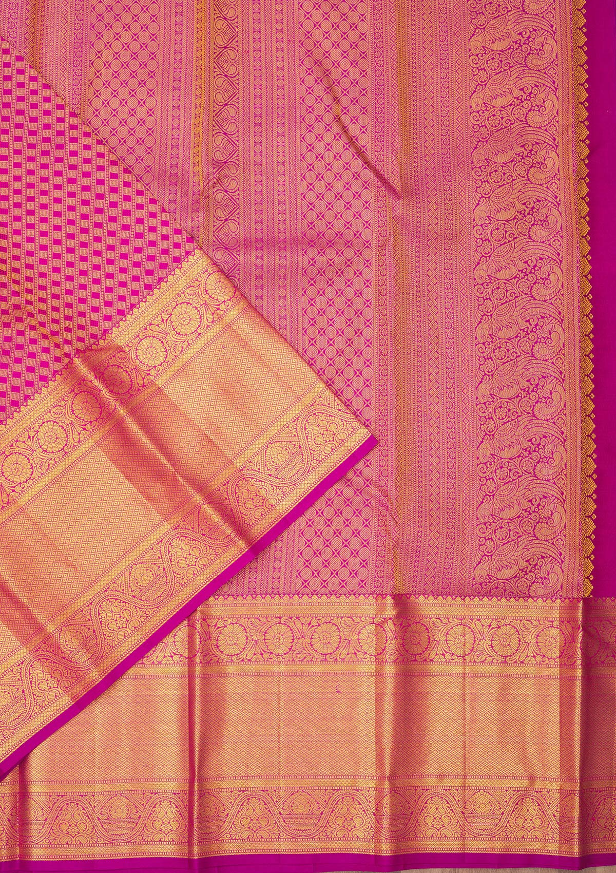 Purple Zariwork Pure Silk Saree-Koskii