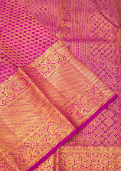 Purple Zariwork Pure Silk Saree-Koskii