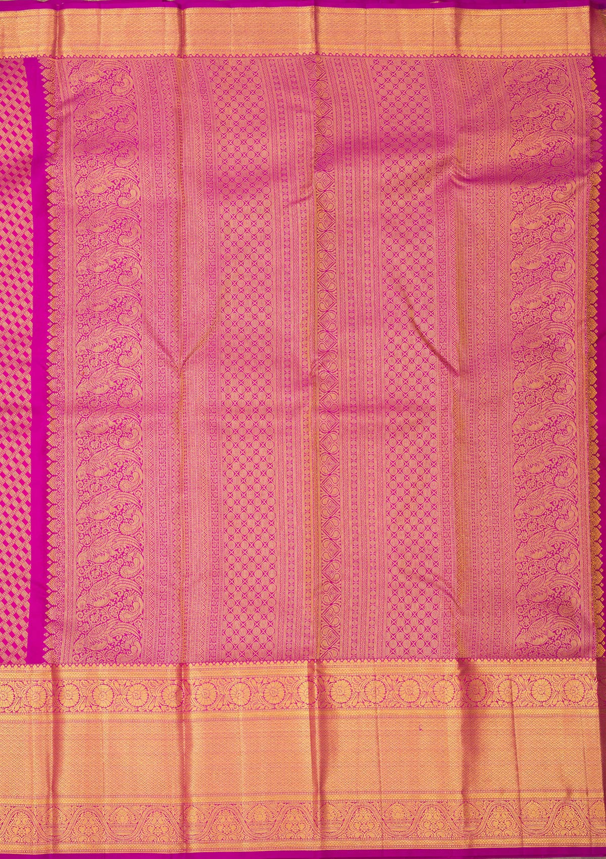 Purple Zariwork Pure Silk Saree-Koskii