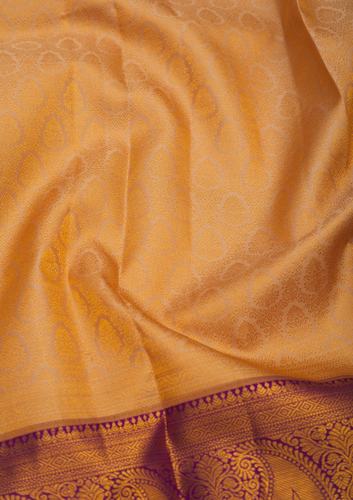 Purple Zariwork Pure Silk Saree-Koskii