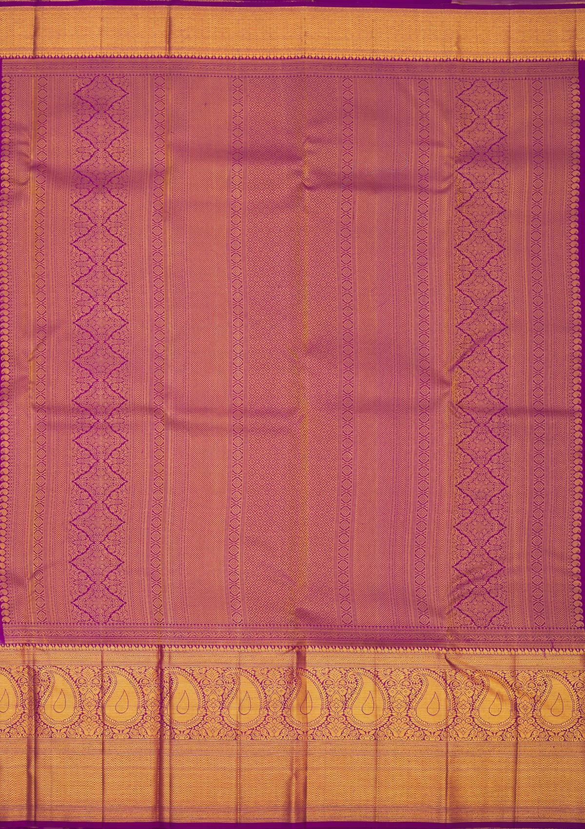 Purple Zariwork Pure Silk Saree-Koskii