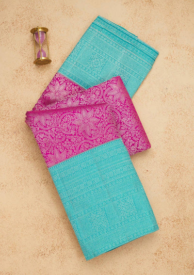 Purple Zariwork Pure Silk Saree-Koskii