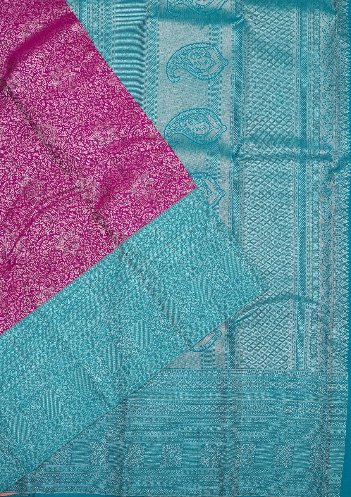 Purple Zariwork Pure Silk Saree-Koskii