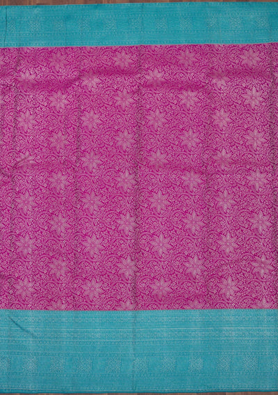 Purple Zariwork Pure Silk Saree-Koskii