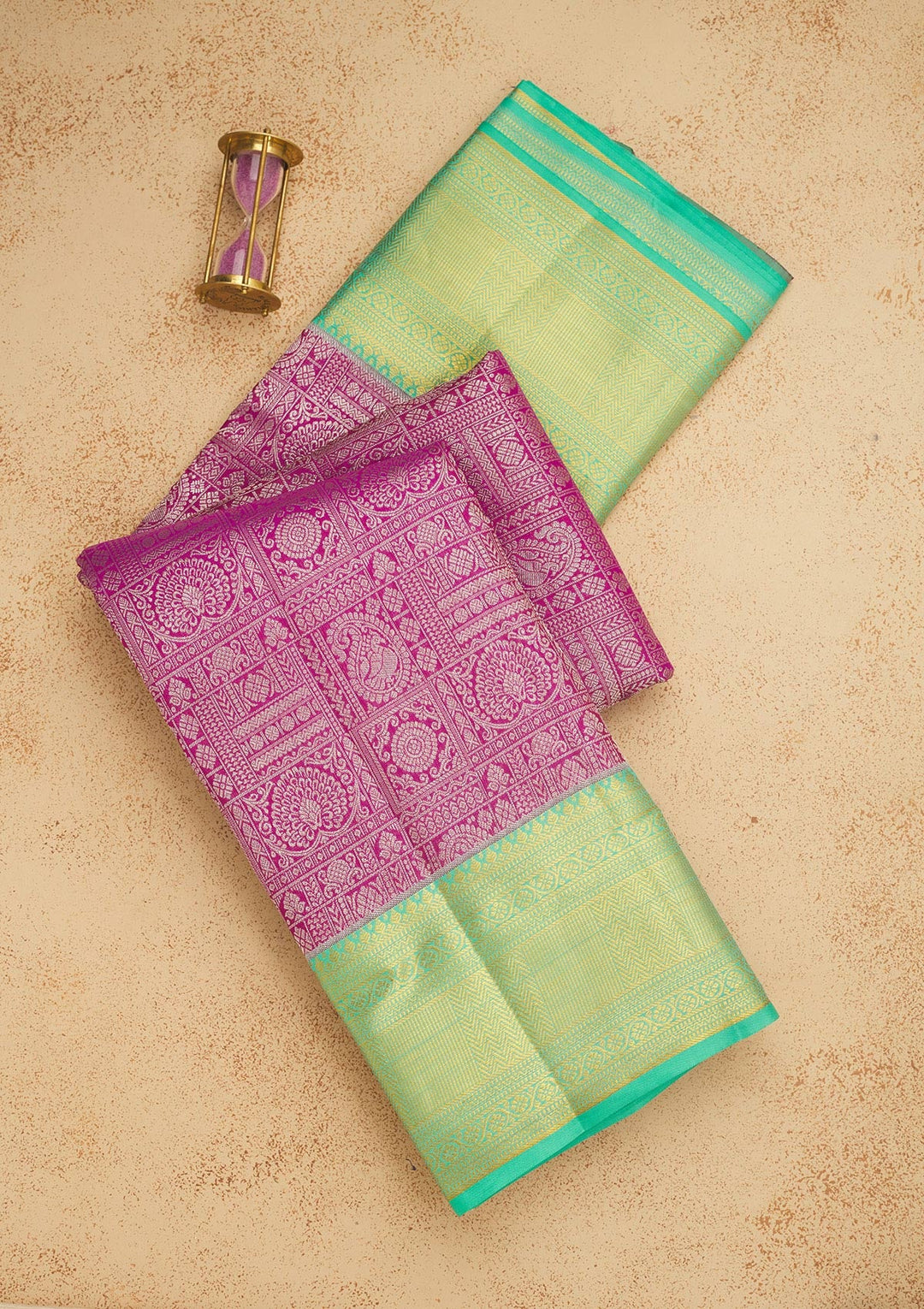 Purple Zariwork Pure Silk Saree-Koskii