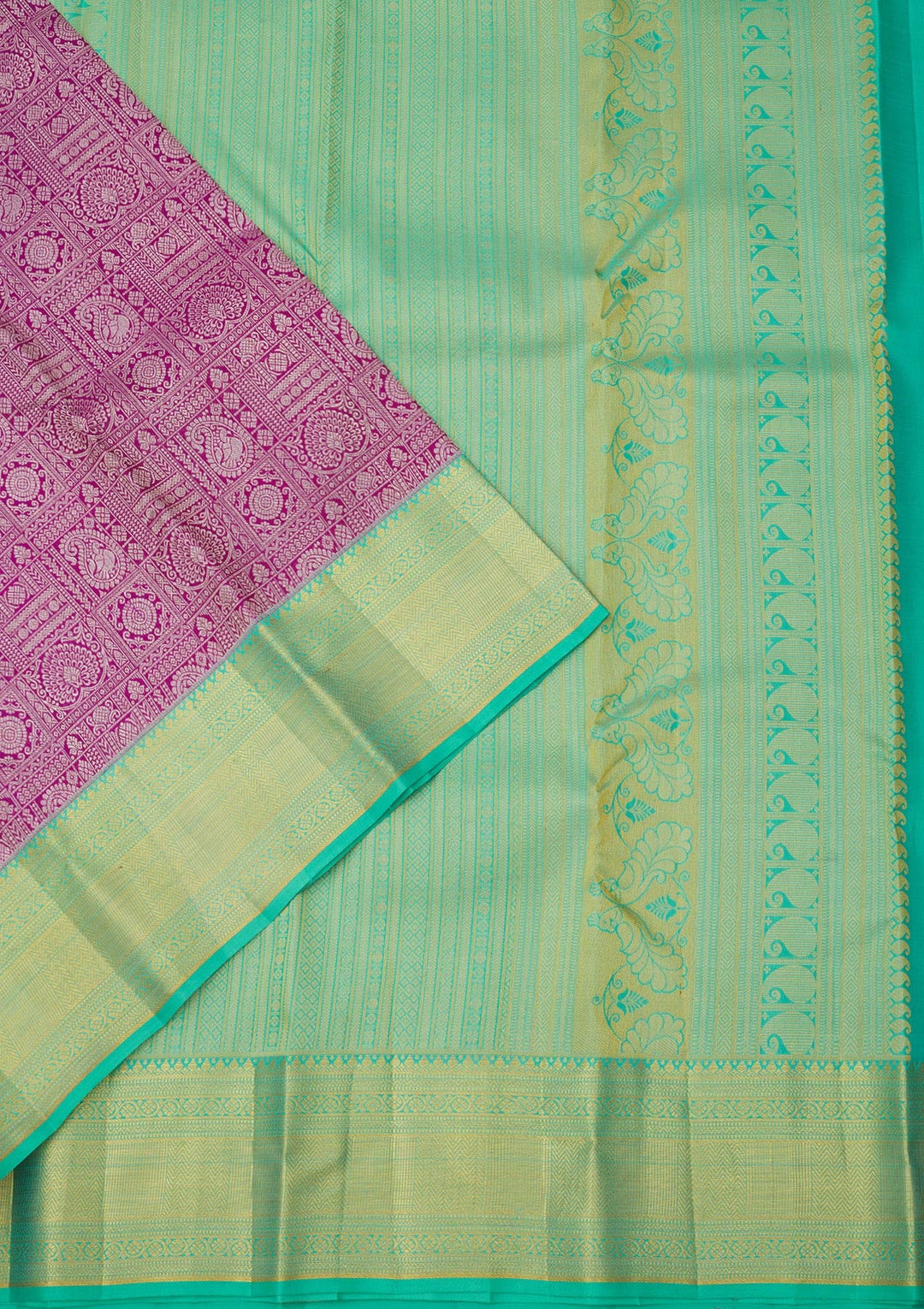 Purple Zariwork Pure Silk Saree-Koskii