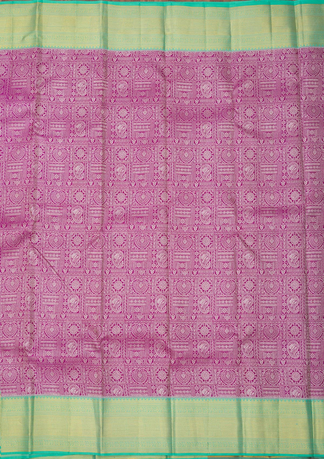 Purple Zariwork Pure Silk Saree-Koskii