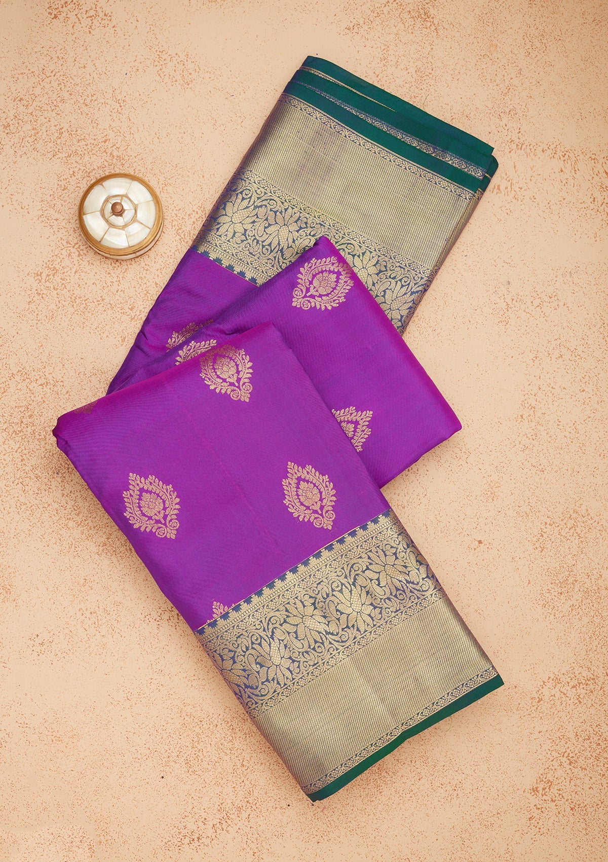 Purple Zariwork Pure Silk Saree-Koskii