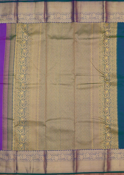 Purple Zariwork Pure Silk Saree-Koskii