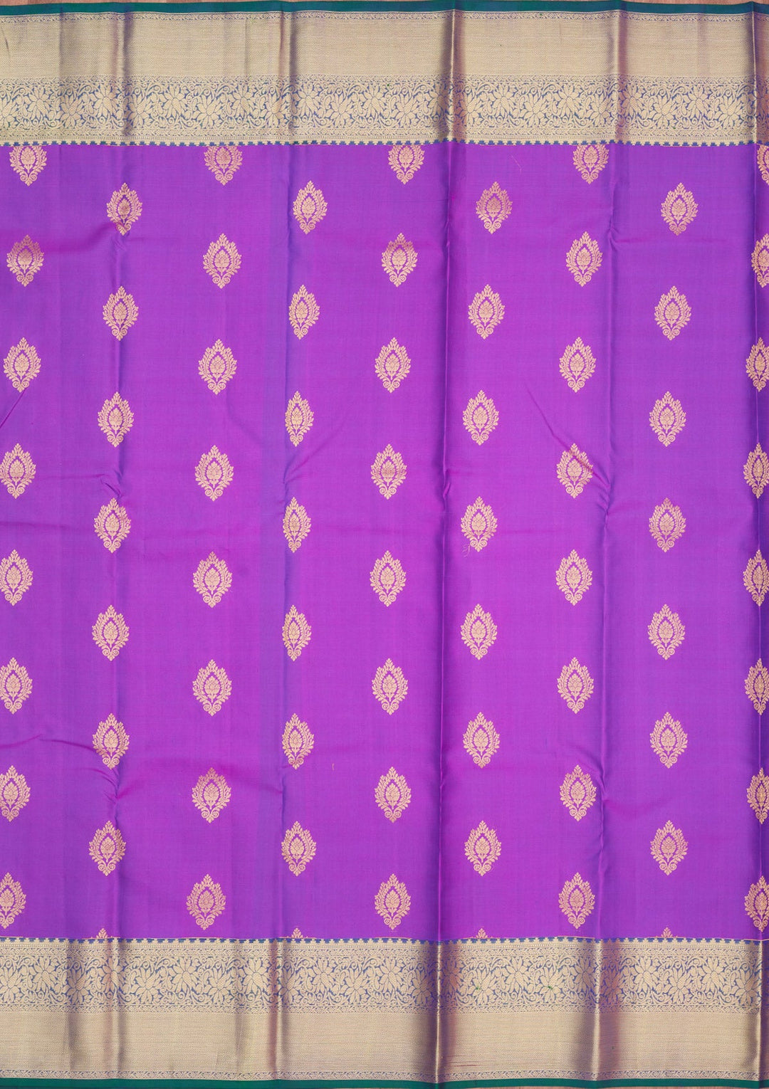 Purple Zariwork Pure Silk Saree-Koskii