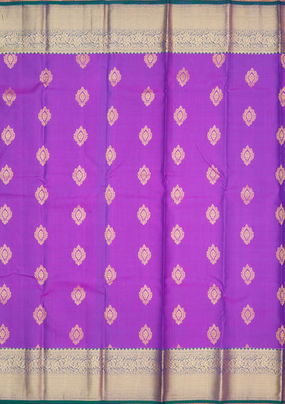 Purple Zariwork Pure Silk Saree-Koskii