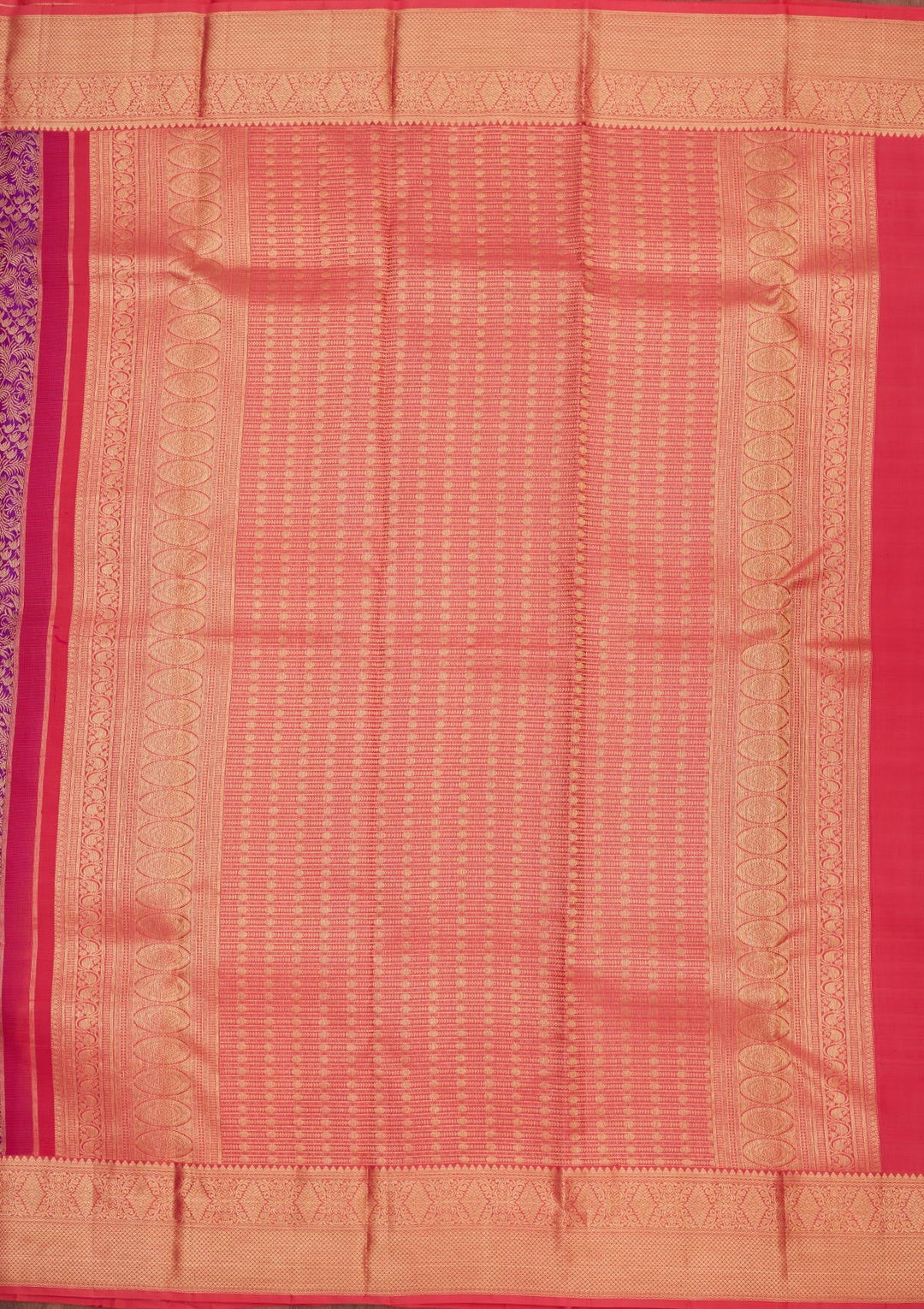 Purple Zariwork Pure Silk Saree-Koskii