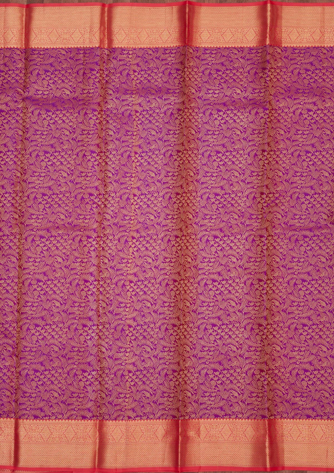 Purple Zariwork Pure Silk Saree-Koskii