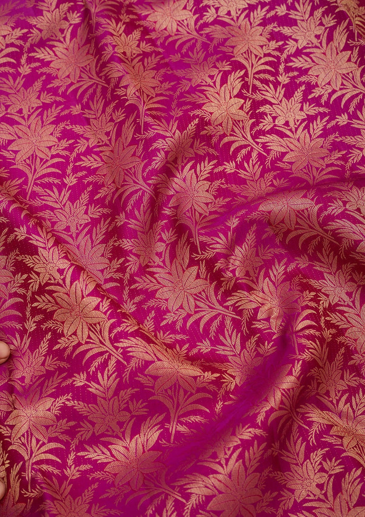 Purple Zariwork Pure Silk Saree-Koskii