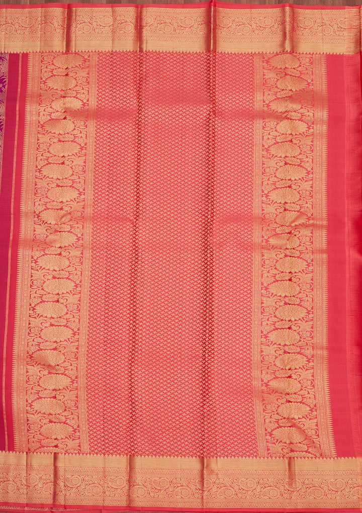 Purple Zariwork Pure Silk Saree-Koskii