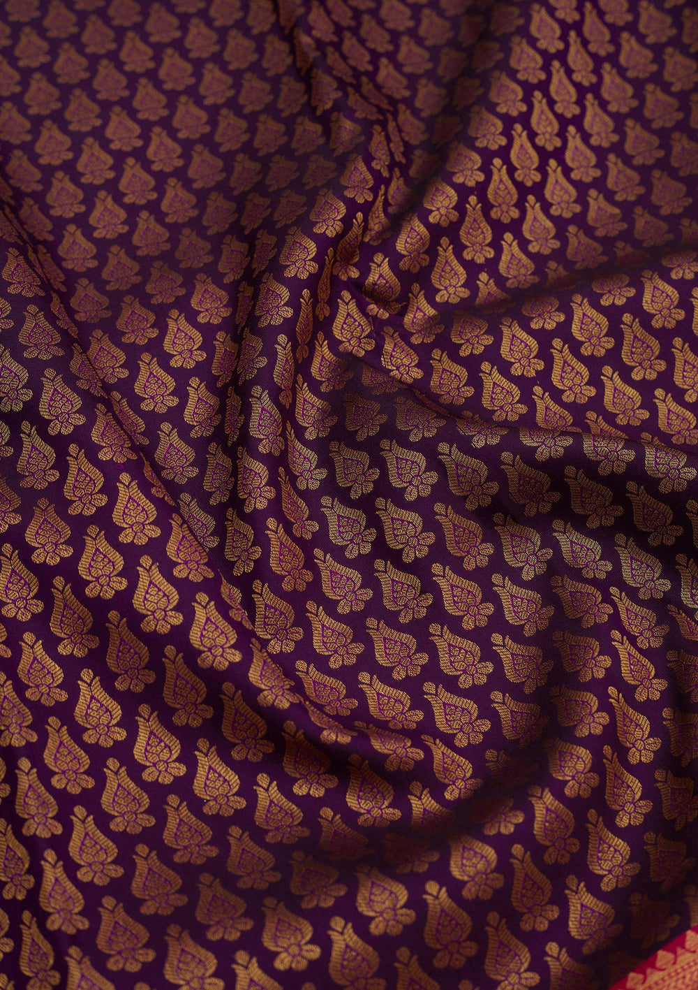 Purple Zariwork Pure Silk Saree-Koskii