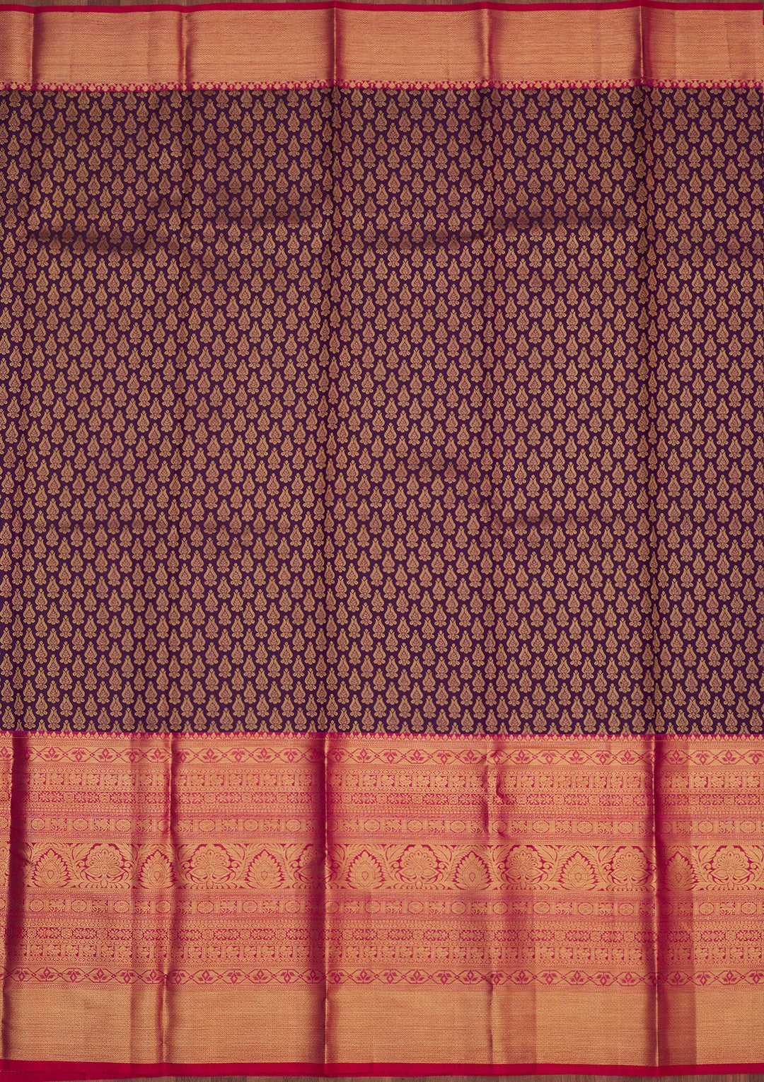 Purple Zariwork Pure Silk Saree-Koskii