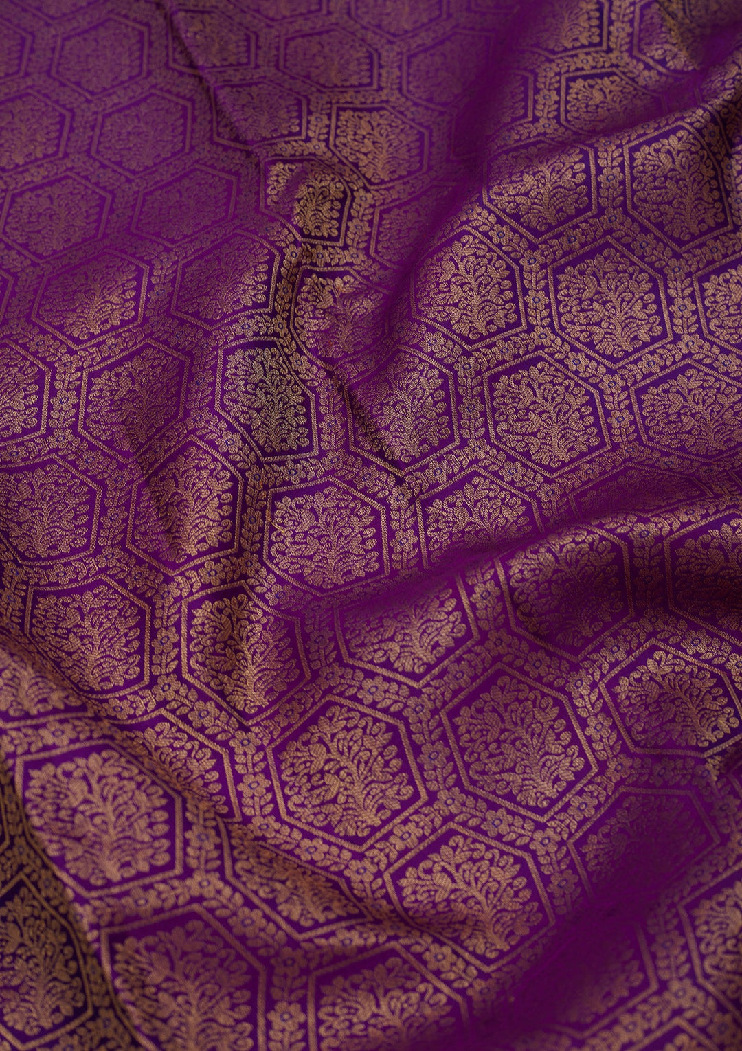 Purple Zariwork Pure Silk Saree-Koskii