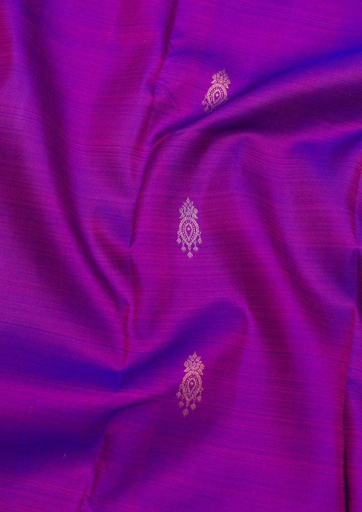 Purple Zariwork Pure Silk Saree-Koskii