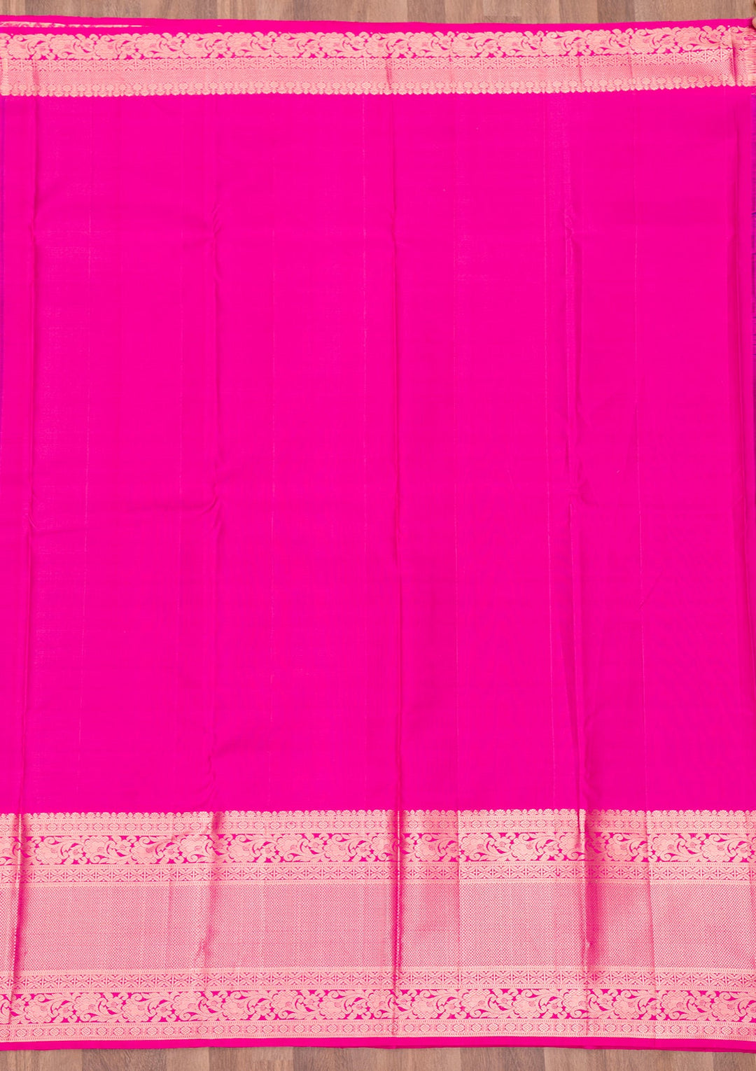 Purple Zariwork Pure Silk Saree-Koskii