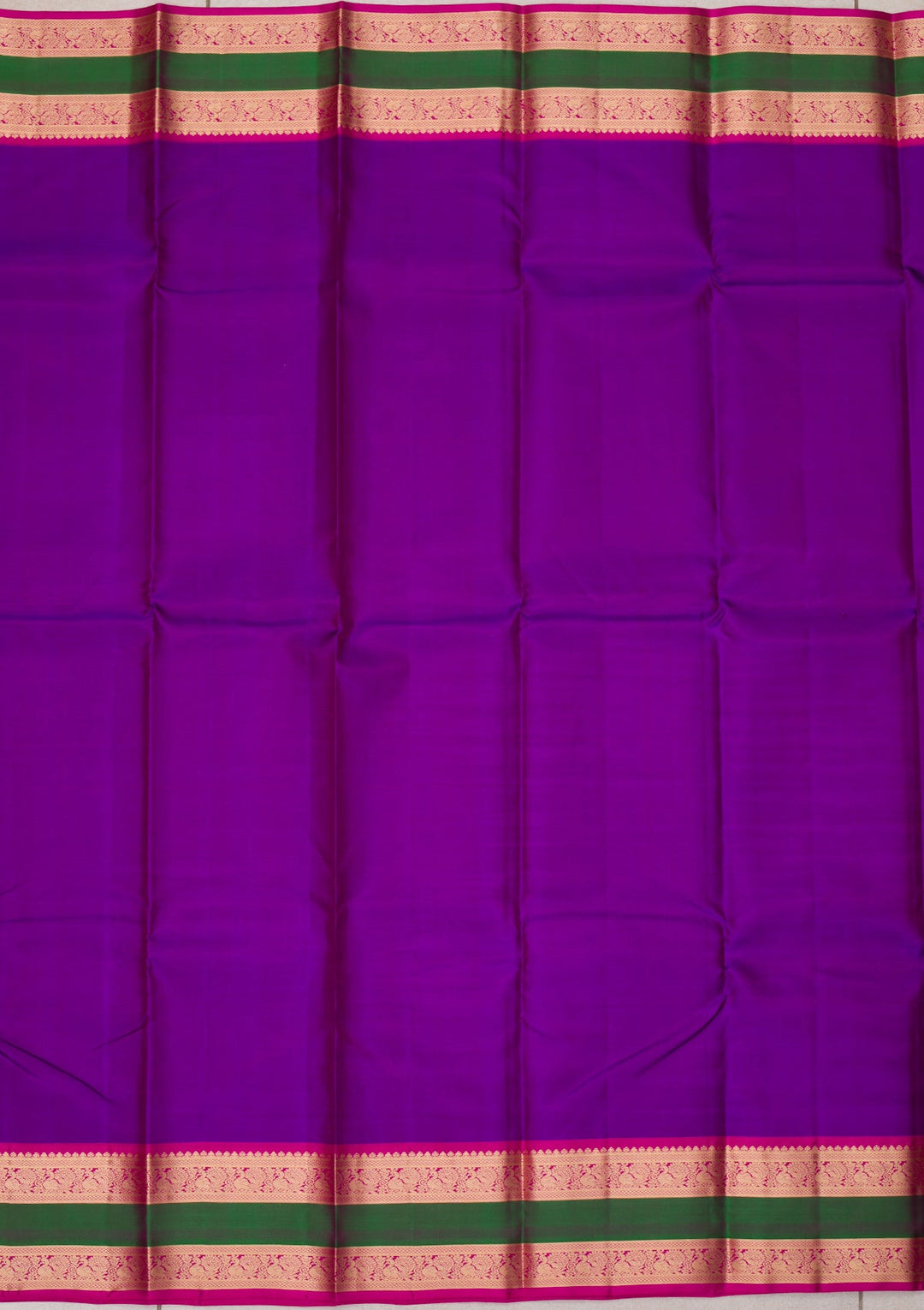 Purple Zariwork Pure Silk Saree-Koskii