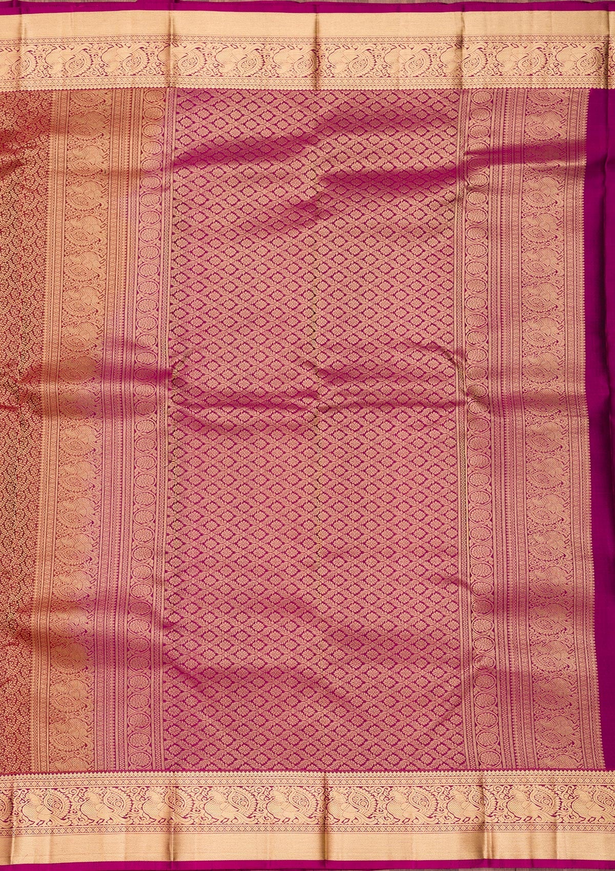 Purple Zariwork Pure Silk Saree-Koskii