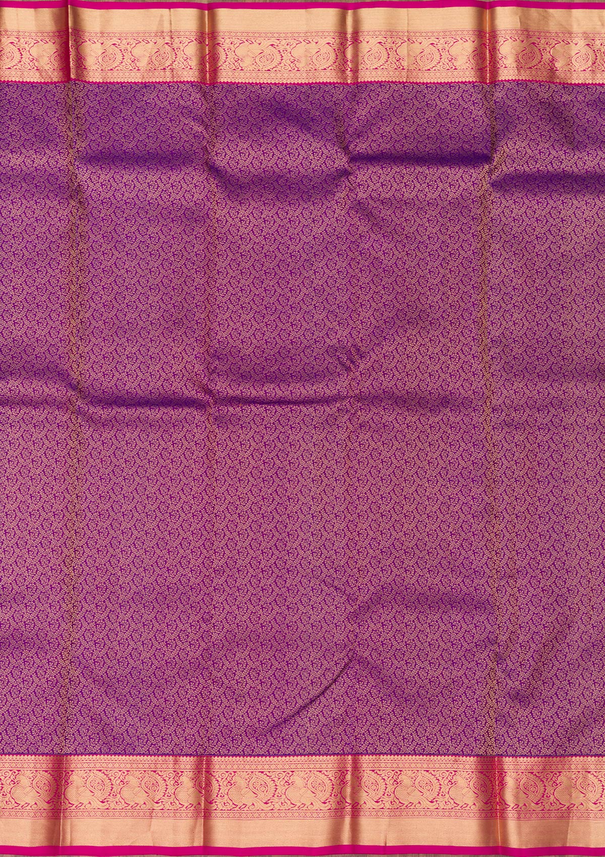 Purple Zariwork Pure Silk Saree-Koskii