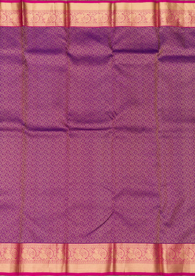 Purple Zariwork Pure Silk Saree-Koskii