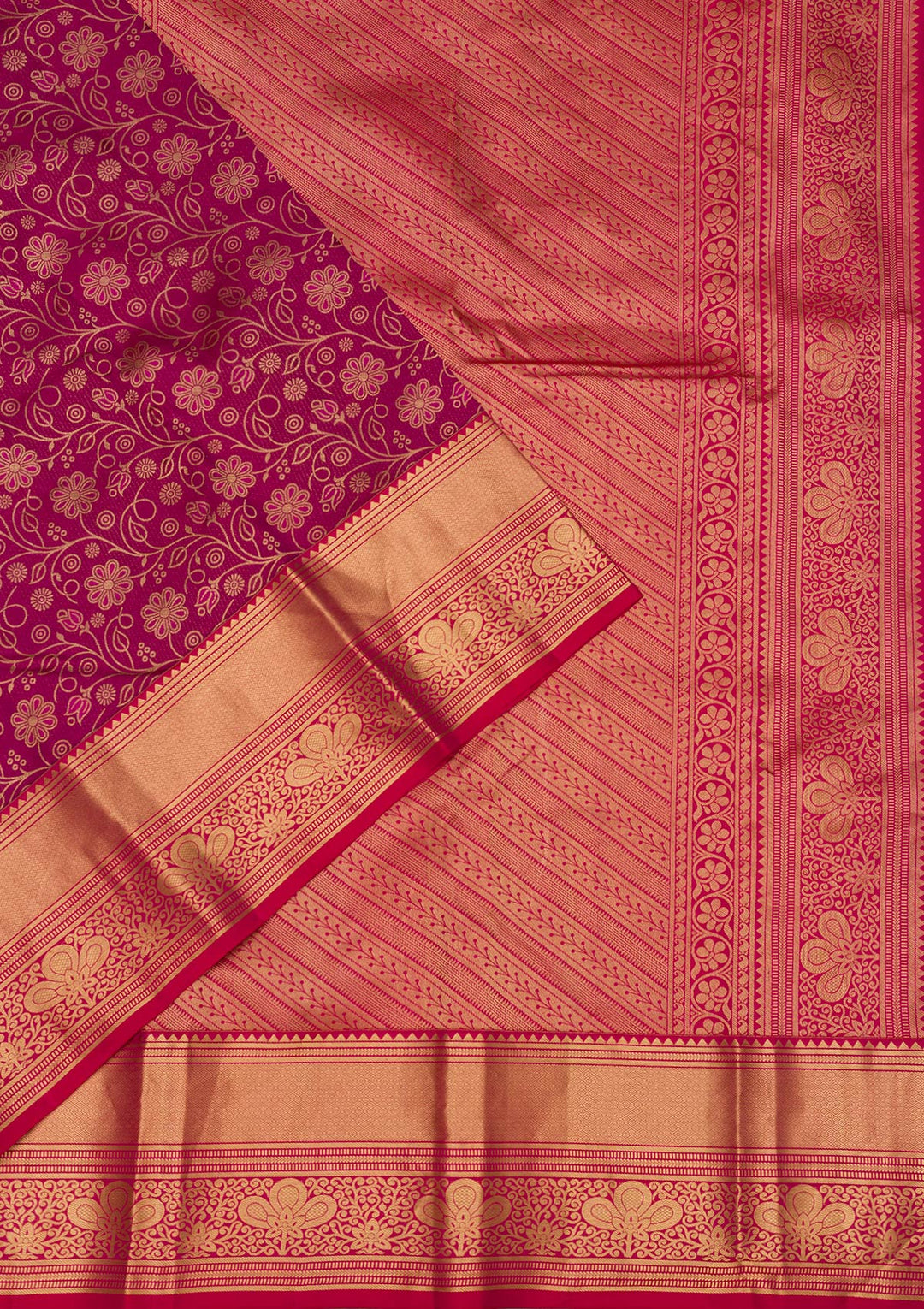 Purple Zariwork Pure Silk Saree-Koskii
