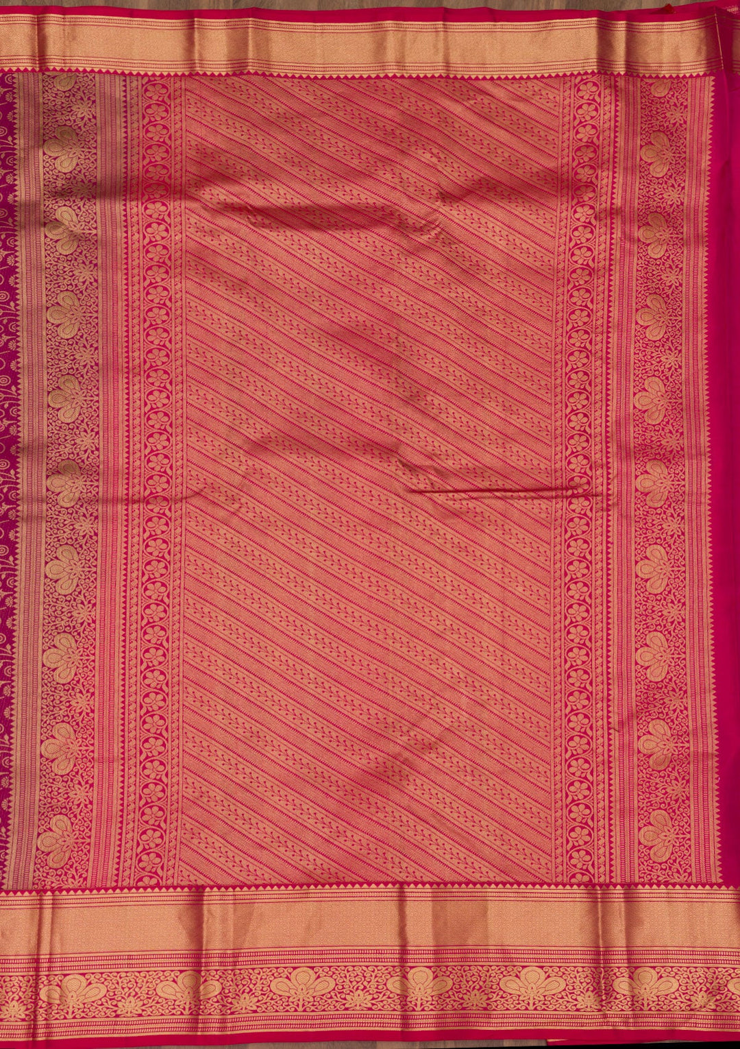 Purple Zariwork Pure Silk Saree-Koskii