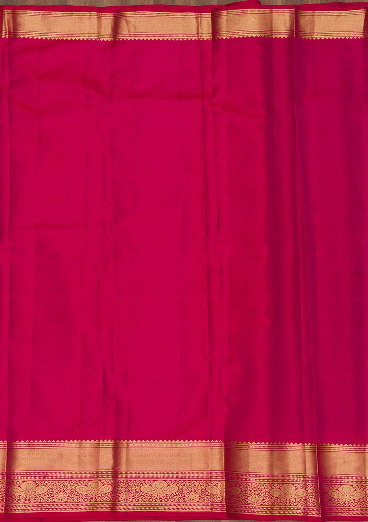 Purple Zariwork Pure Silk Saree-Koskii