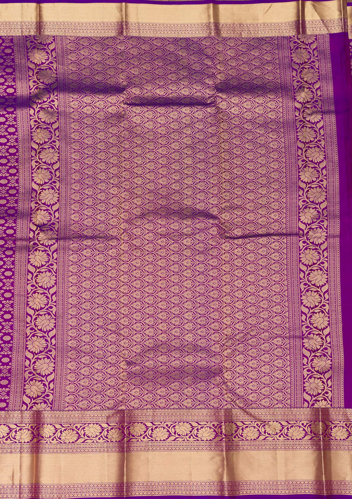 Purple Zariwork Pure Silk Saree-Koskii