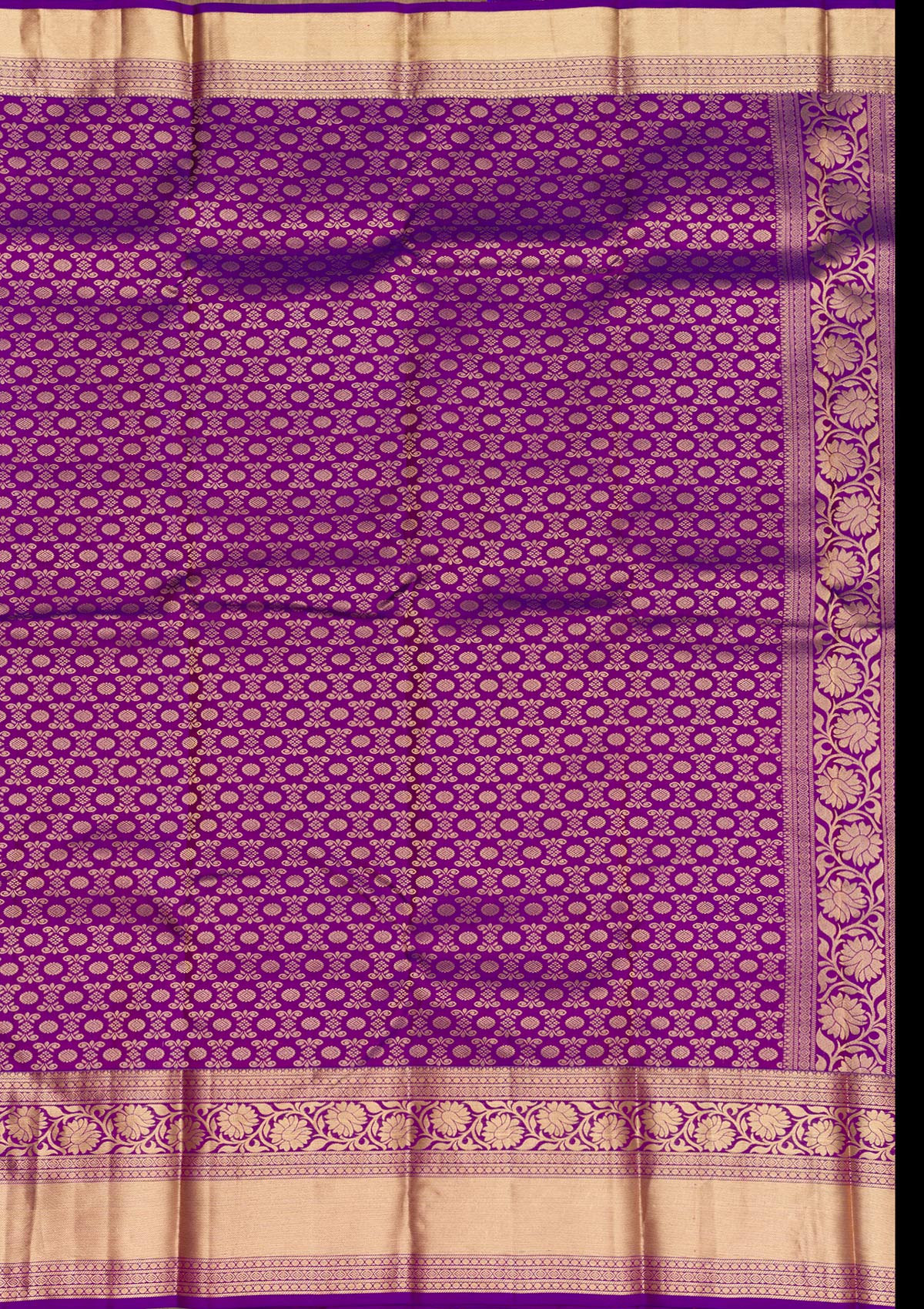 Purple Zariwork Pure Silk Saree-Koskii