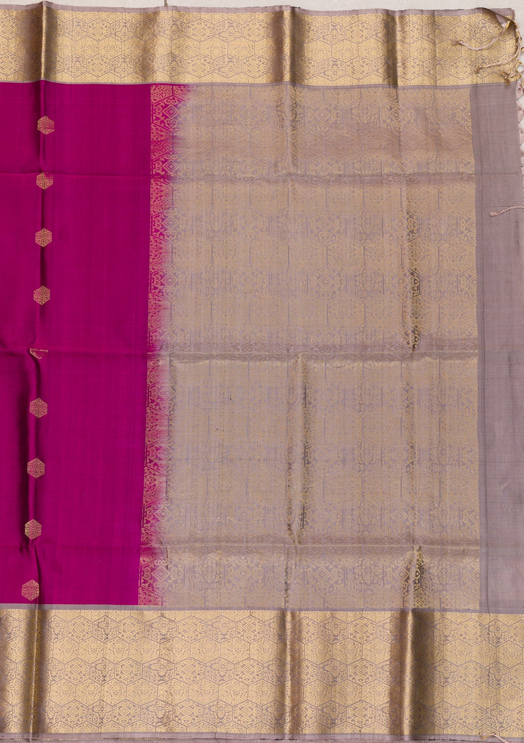 Purple Zariwork Pure Silk Saree-Koskii