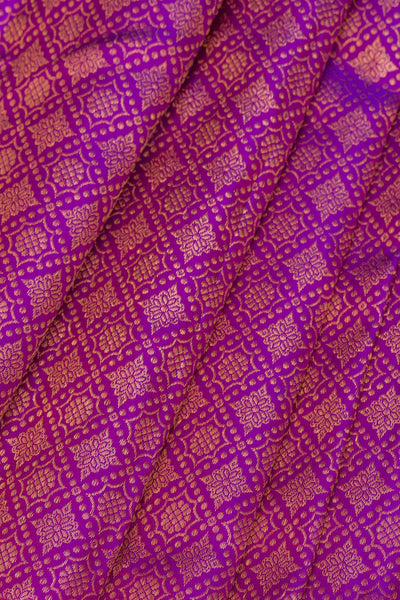 Purple Zariwork Pure Silk Saree-Koskii