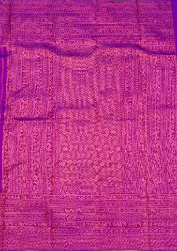 Purple Zariwork Pure Silk Saree-Koskii