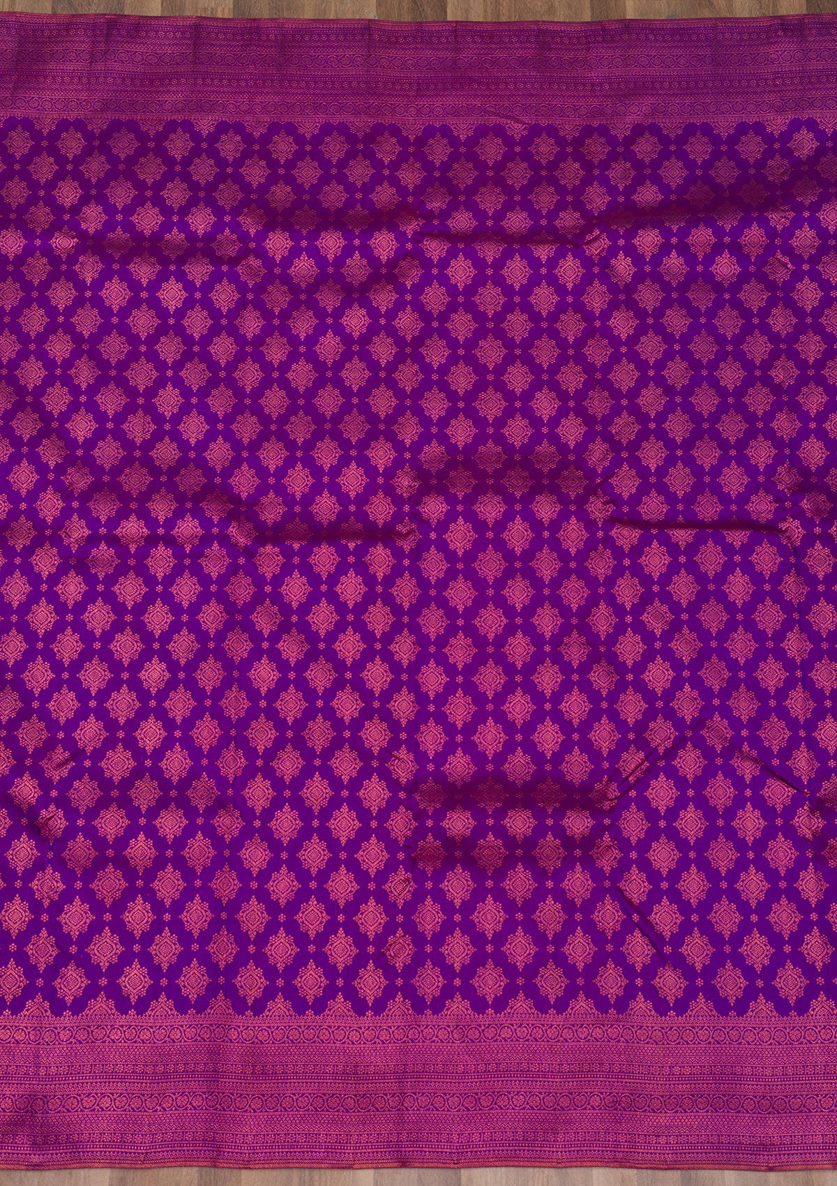 Purple Zariwork Pure Silk Saree-Koskii