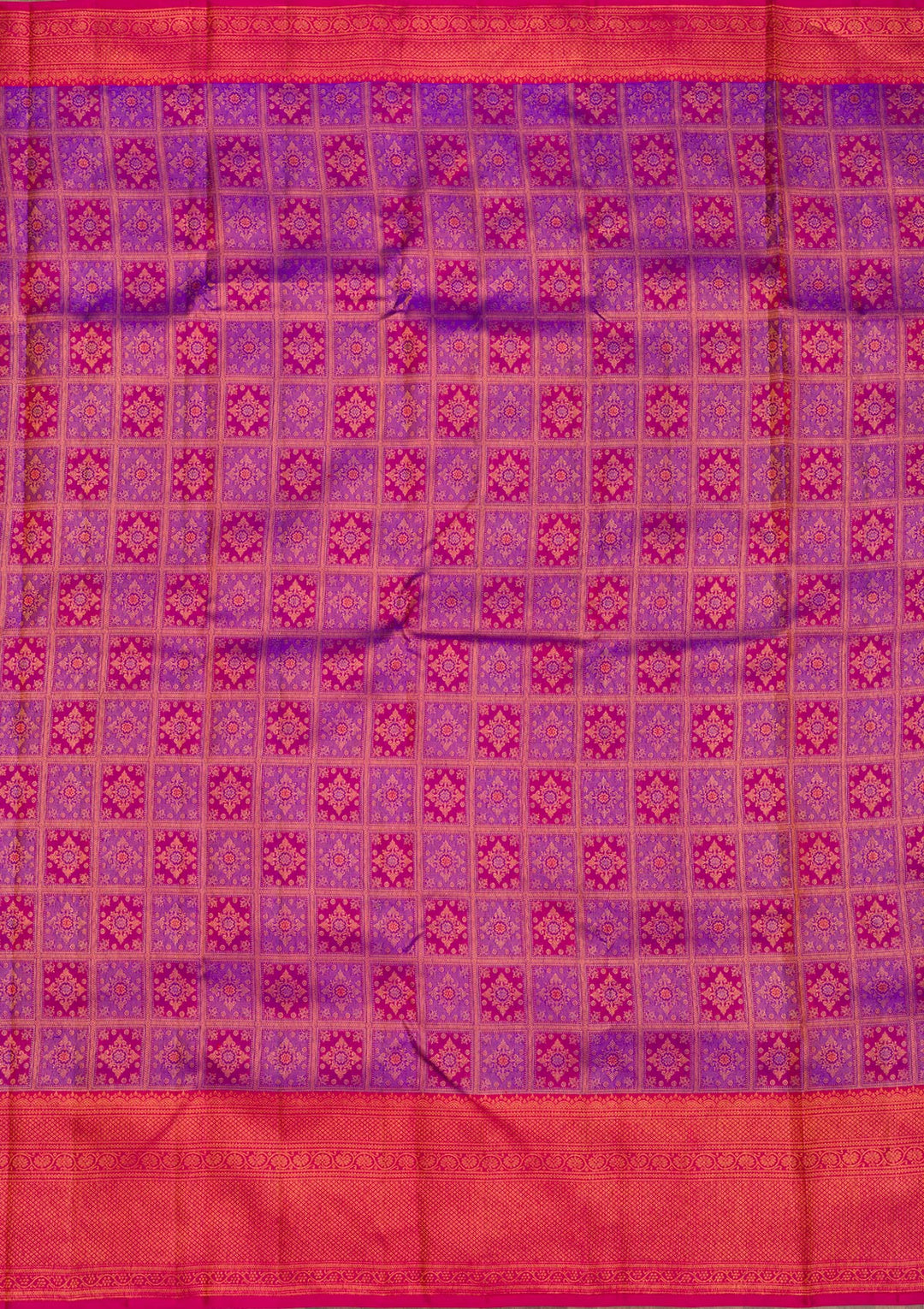 Purple Zariwork Pure Silk Saree-Koskii