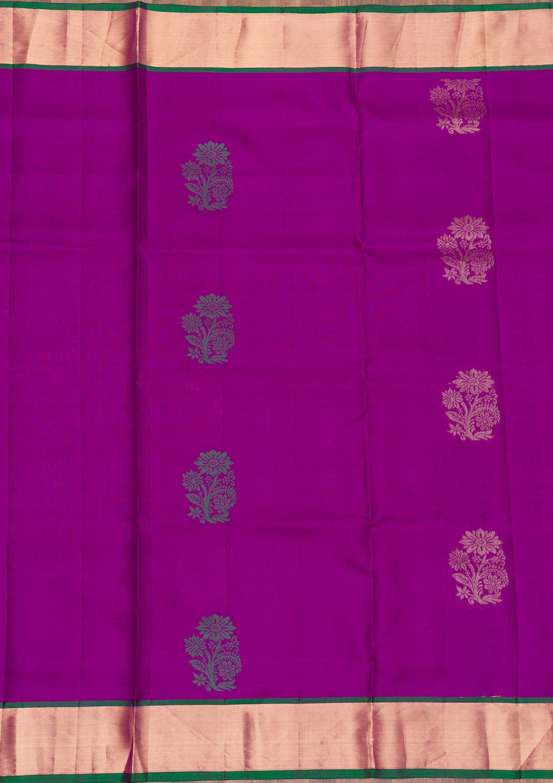 Purple Zariwork Pure Silk Saree-Koskii
