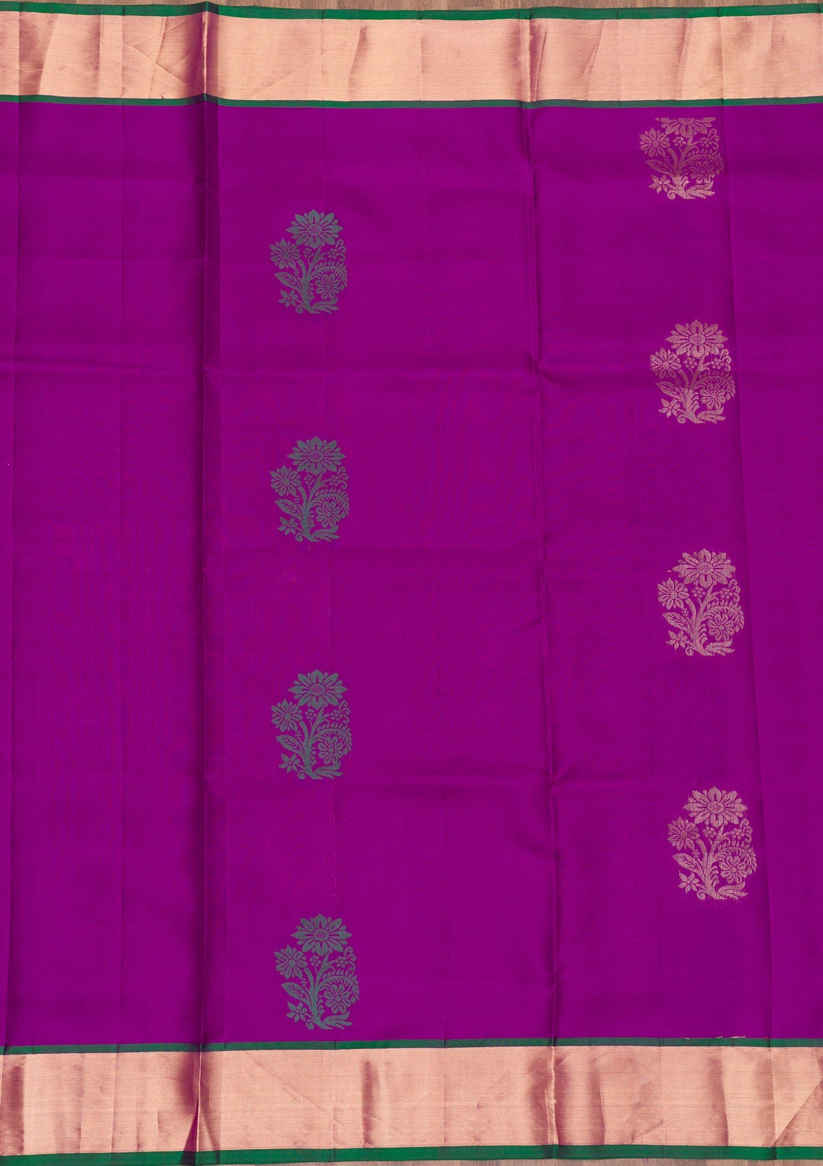 Purple Zariwork Pure Silk Saree-Koskii