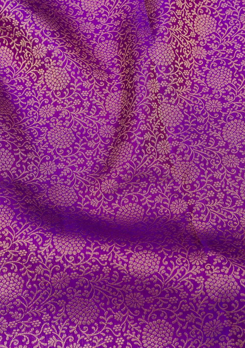 Purple Zariwork Pure Silk Saree-Koskii