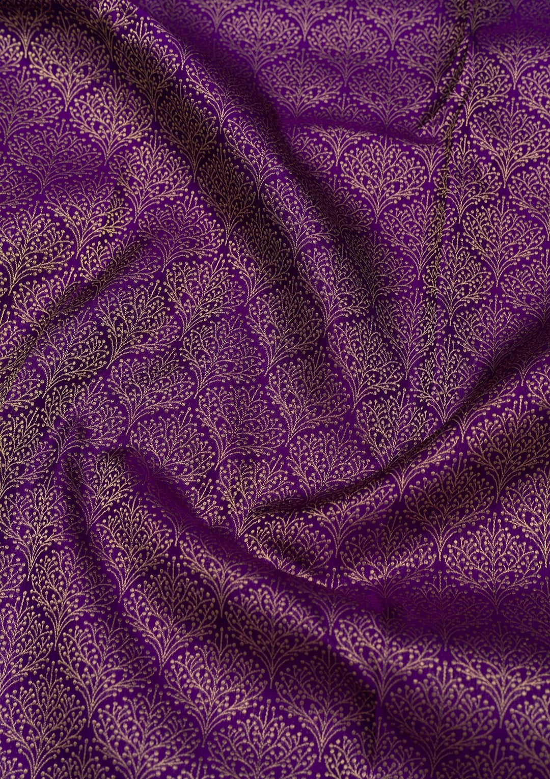 Purple Zariwork Pure Silk Saree-Koskii