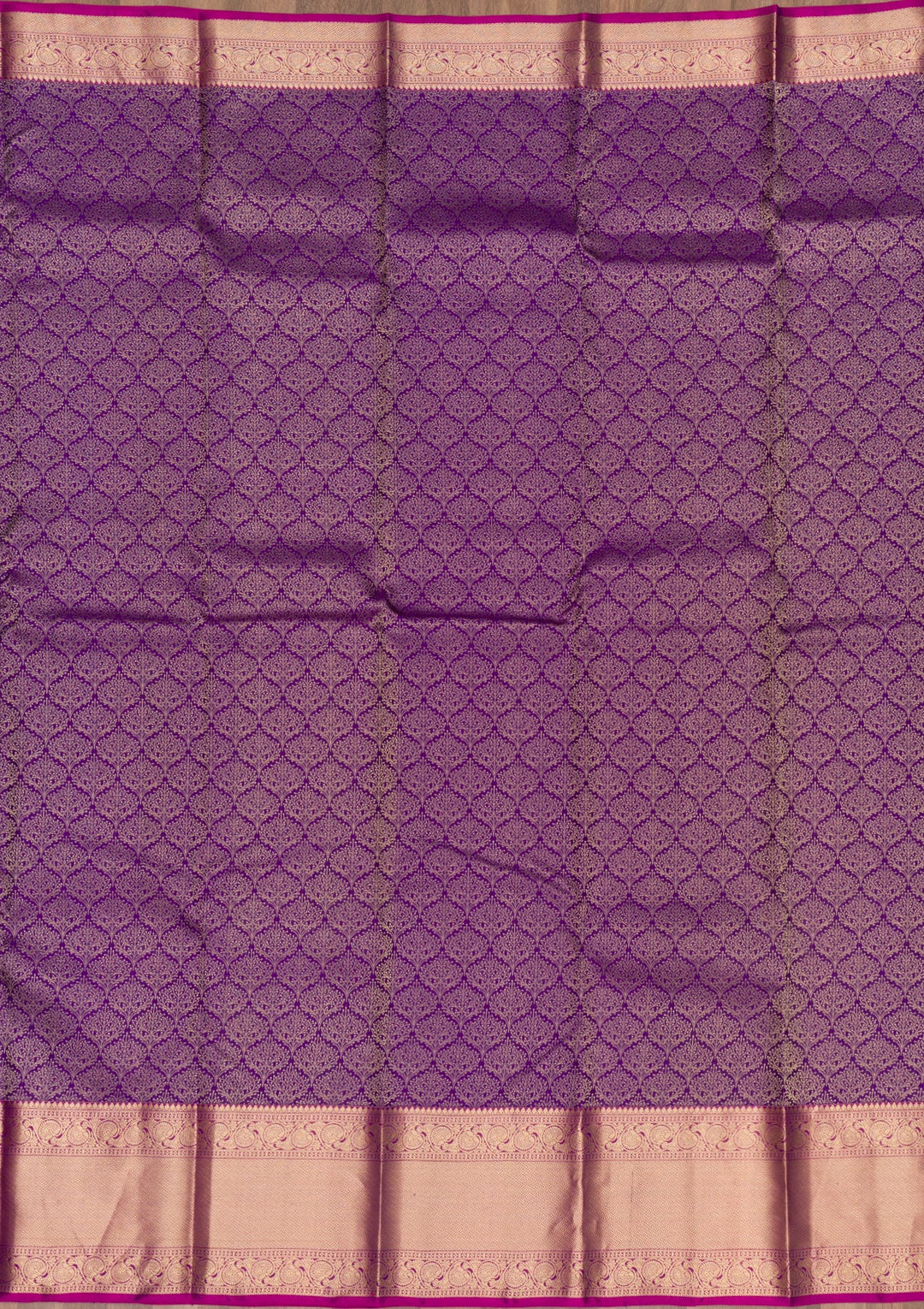 Purple Zariwork Pure Silk Saree-Koskii