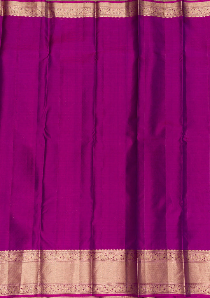 Purple Zariwork Pure Silk Saree-Koskii