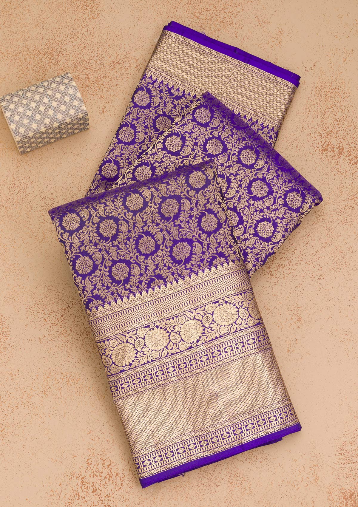 Purple Zariwork Pure Silk Saree-Koskii