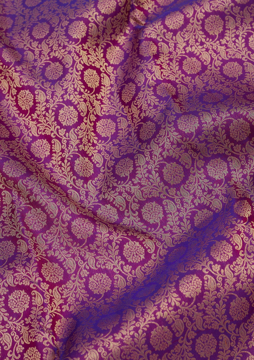 Purple Zariwork Pure Silk Saree-Koskii